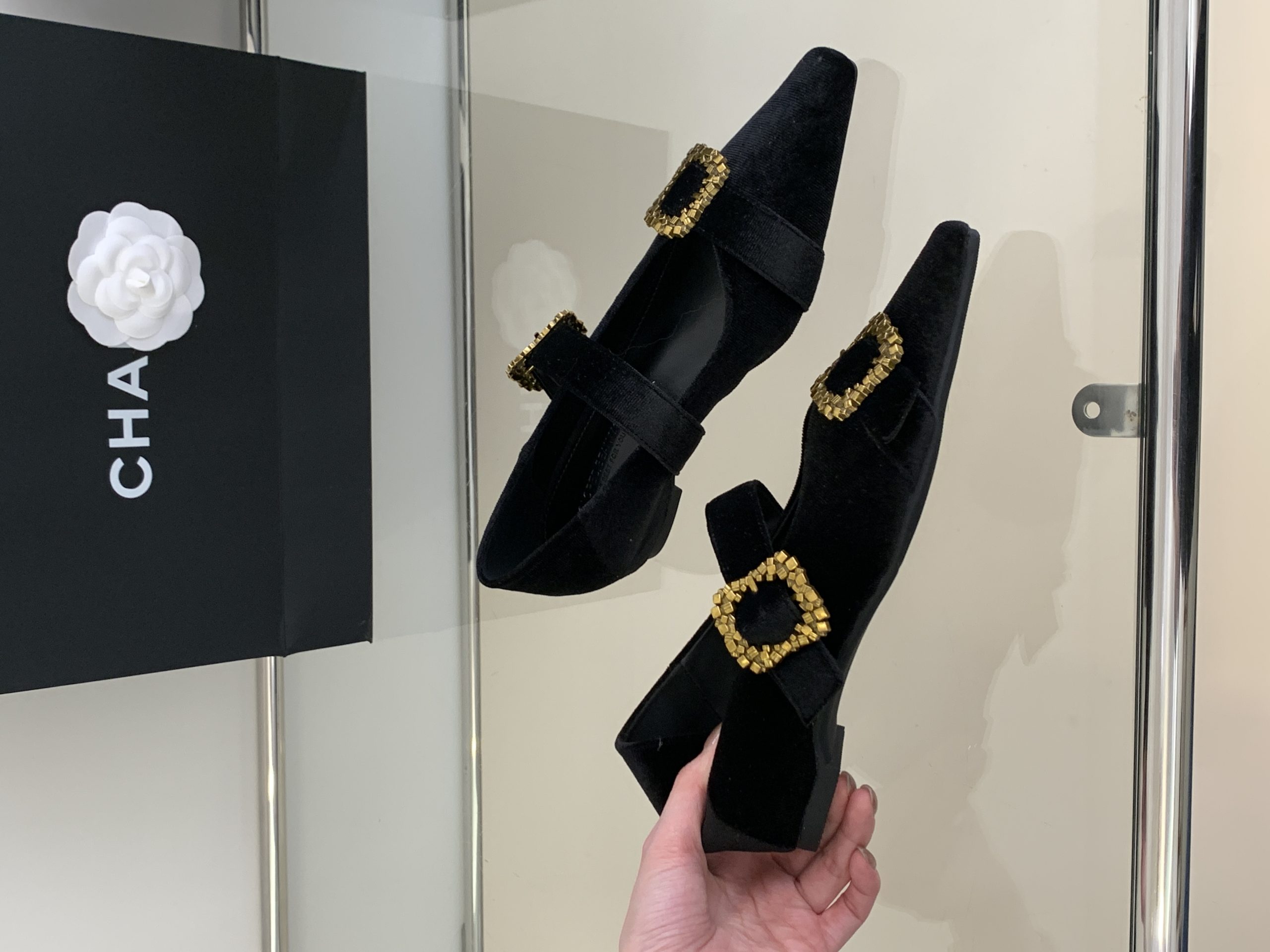 2026 New Spring Square Toe Chunky Heel Hidden Height Women's Leather Loafers with Metal Buckle - Image 2