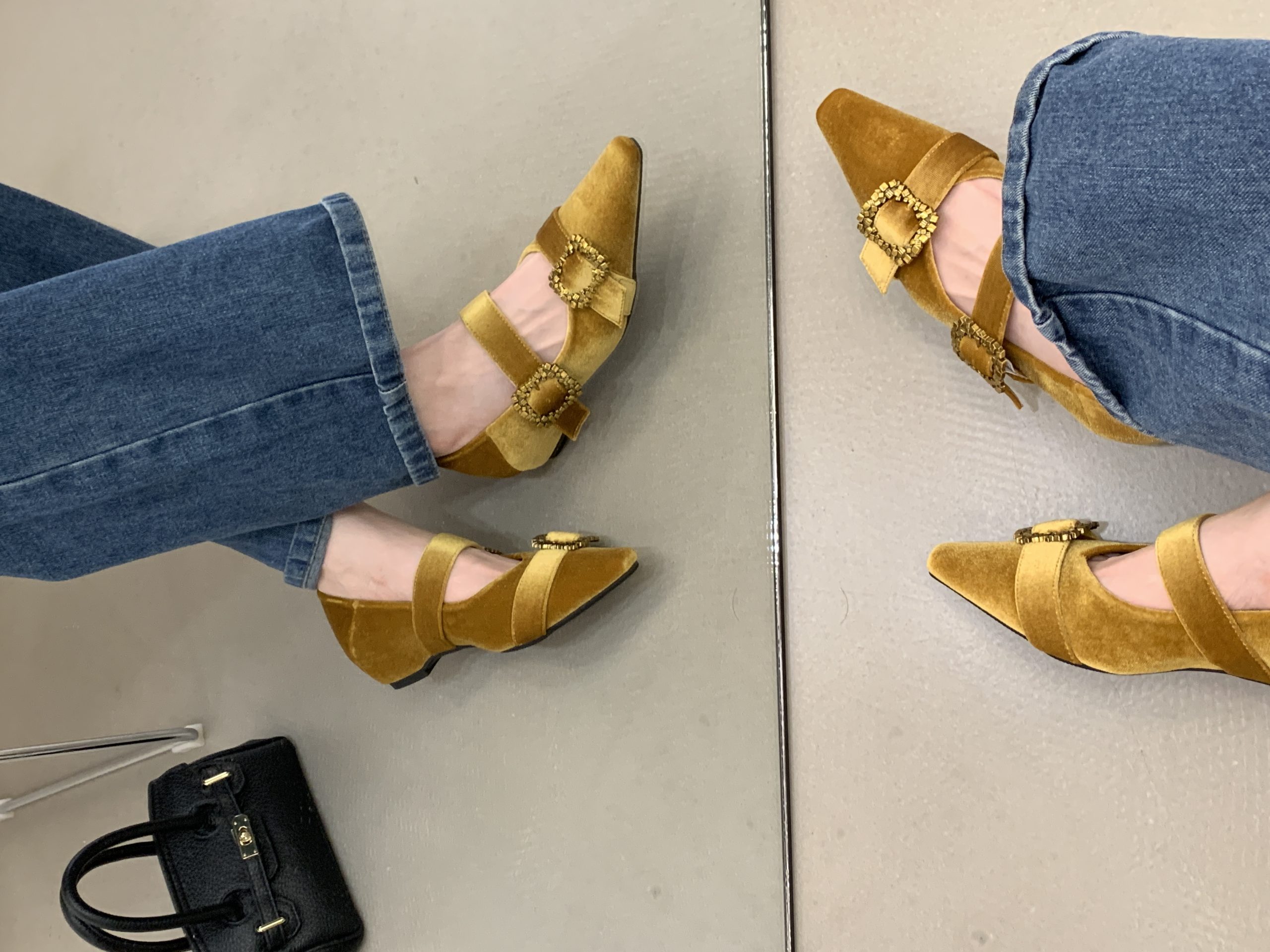 2026 New Spring Square Toe Chunky Heel Hidden Height Women's Leather Loafers with Metal Buckle - Image 3