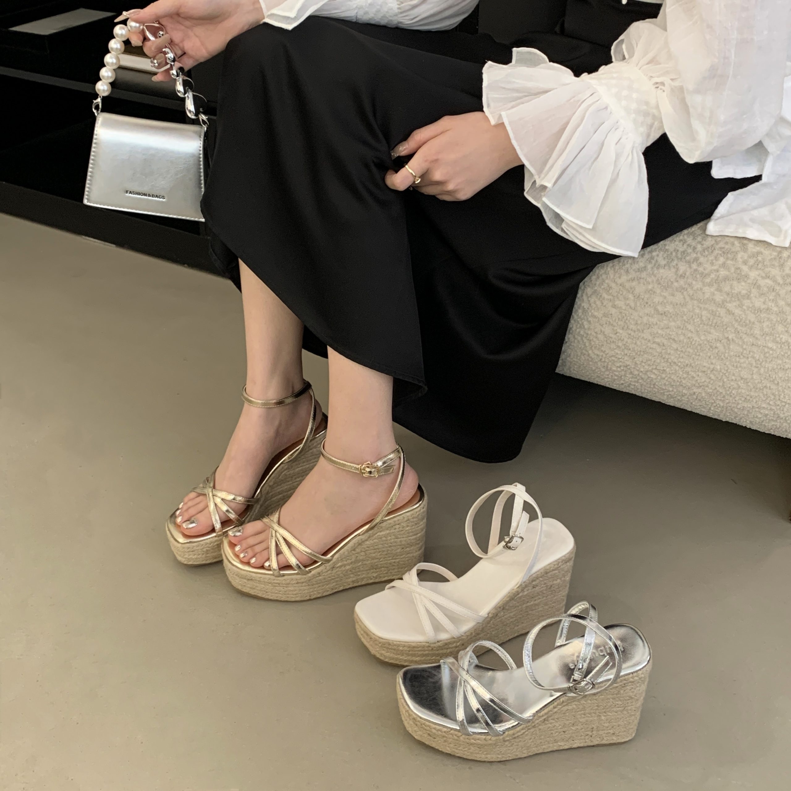 BUBUFLY 2026 Summer New Thick Sole Platform Wedge Fisherman Sandals for Women, Strappy Roman Sandals with Buckle, Height Increasing